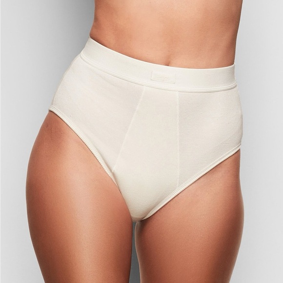 Skims High Rise Ribbed Underwear Full Coverage - Picture 1 of 8